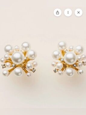 Kate Spade x Target Pearl and Gold Cluster Earrings